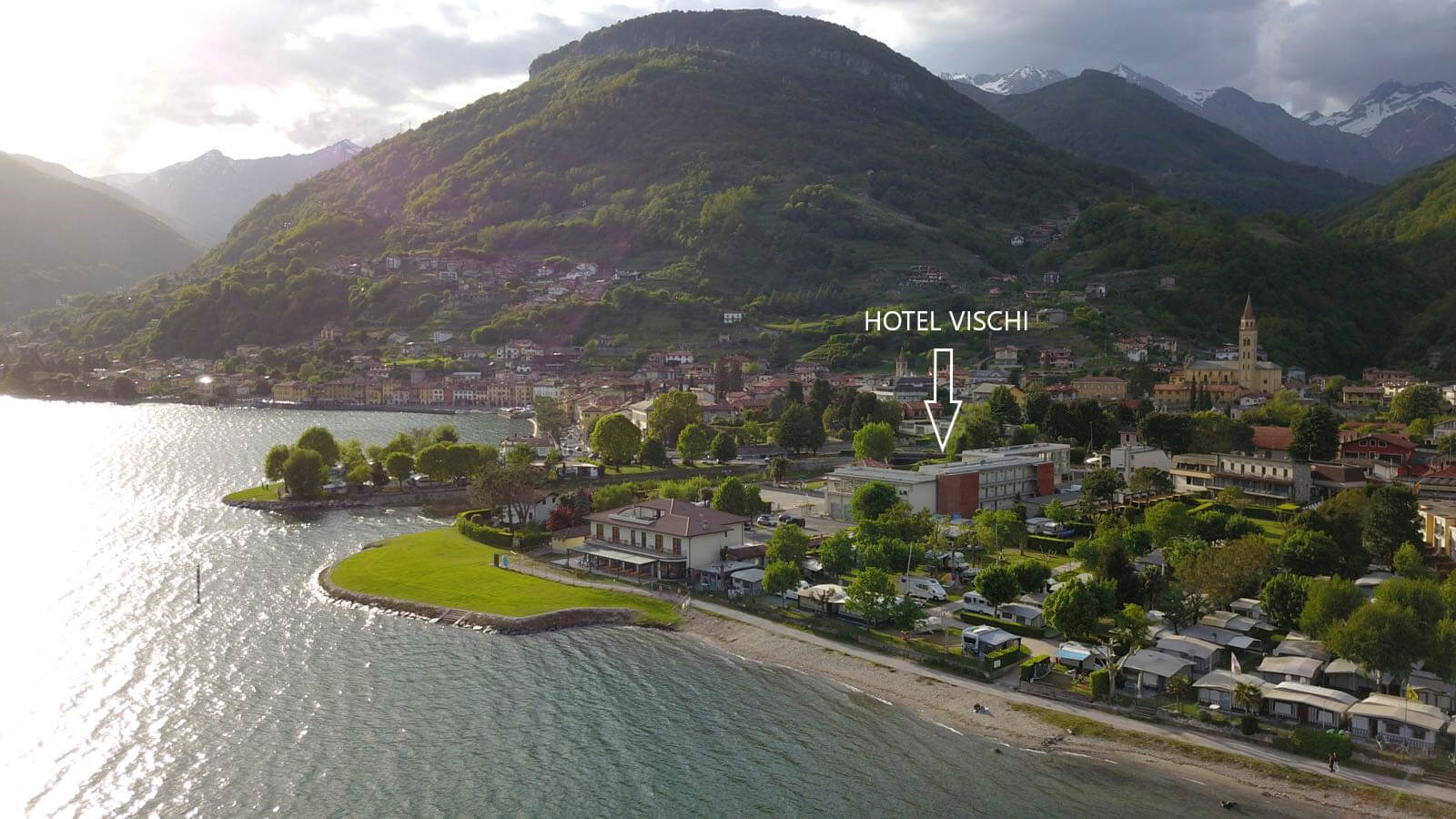 Lago di Como e l'hotel Vischi